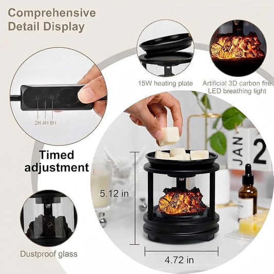 MOAFINA Wax Melt Warmer with Timer,Campfire Wax Warmer,4-in-1 Oil Burner Electric Candle Wax Warmer,Wax Warmer for Scented Wax Melts,Wax Melter Fragrance Warmer for Home Office Bedroom Gifts & Decor | 4-in-1 Electric Wax Melter & Oil Burner,Candle Wax ...