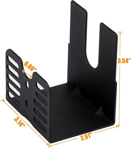 Onlyfire Universal Barbecue Grill 3 Inch Slide Rotisserie Motor Bracket, Black (Pack of 2)