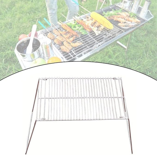 Mini Folding Stove Rack BBQ Grill Pot Stand Stainless Steel Portable Charcoal Grill Non-Stick Camping BBQ Grills Outdoor Barbecue Grill for Picnic Hiking Backpacking,A-1
