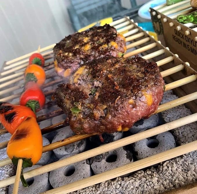 CasusGrill Single Use Biodegradable Mini Grill: Portable & Disposable Grill, Great for Outdoor Charcoal BBQ & Camping, All Natural Materials, Easy Set Up - No Lighter Fluid Needed