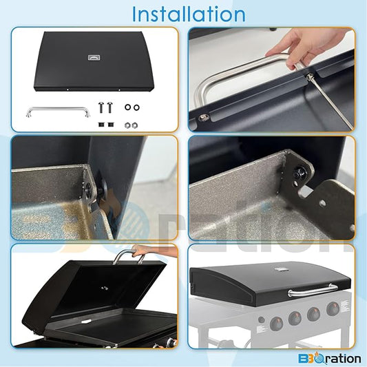 Upgrade Hinged Lid for Blackstone 1554 36 Inch Omnivore (2024 Model), Griddle Hood Flat Top Lid for Blackstone 36" 5856 Griddle Lid 2210 2177 Griddle Hood for 5856 Omnivore 36" Griddle