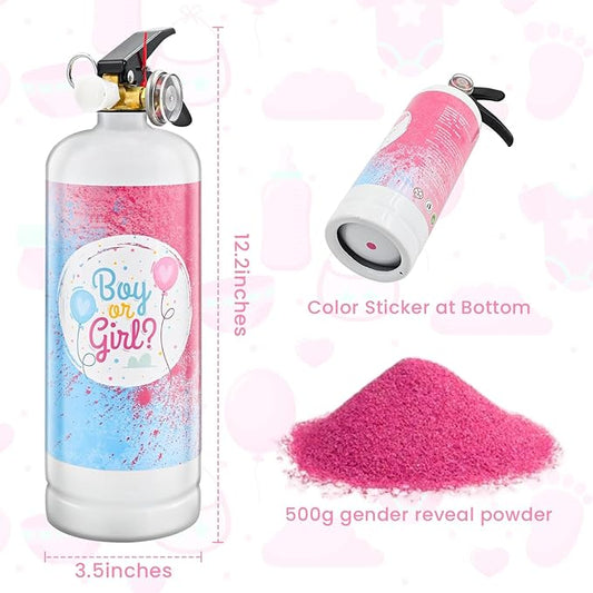 Gender Reveal Fire Extinguisher 2 Pack Giant Boy or Girl Gender Reveal Extinguisher Blue Pink Powder Smoke for Sex Reveal Fire Extinguishers Gender Reveal Ideas Baby Reveal Decorations (2 Pack Pink)