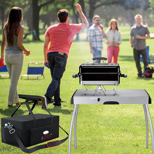 Portable Grill Carry Bag Fit for Weber 1141001 Go Anywhere Gas Grill, Compatible with Weber 121020 Go-Anywhere Charcoal Griddle,Heavy Duty 600D Waterproof Go anywhere gas grill Carry Bag