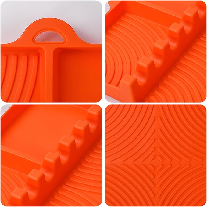 Birthday Gifts for Men Dad Husband, Silicone Griddle Tool Mat Compatible with Blackstone, Silicone Griddle Tools with Drip Pad, Spatula Mat for Outdoor Grill, BBQ, Cooking