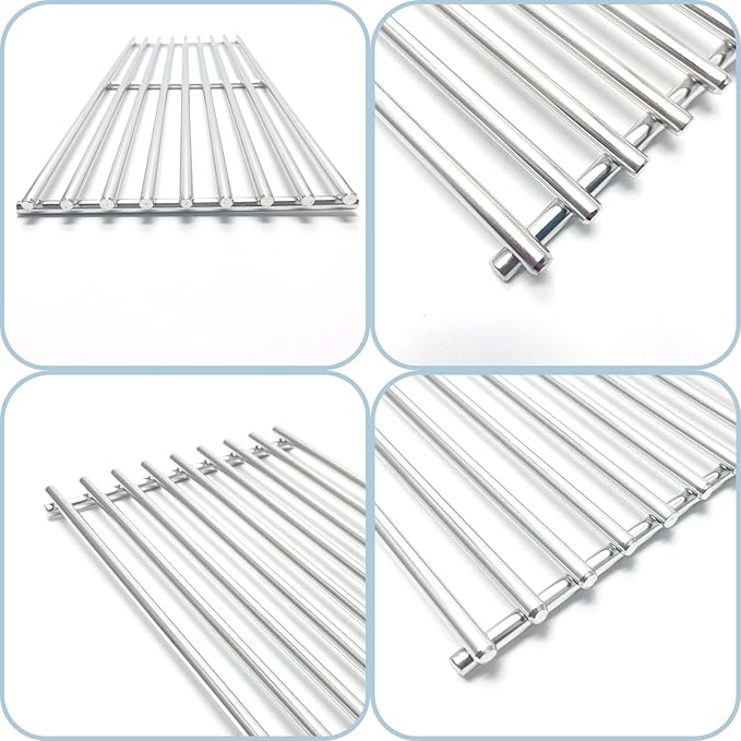 17-3/8" Stainless Steel Grates for Broil King Baron 320, 340, 420, 440, 490 Huntington 2122-64 2122-67 6020-54 6020-57 6020-64 Broil-Mate 7020-54 7020-64 7120-64 Sterling Gas Grill