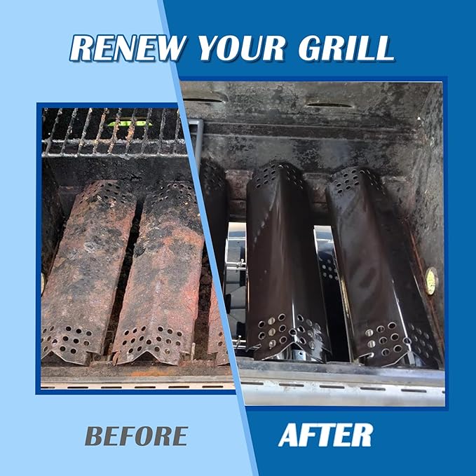 SafBbcue Grill Replacement Parts for Expert Grill 5 Burner 720-0968 Parts, Cooking Grates and Heat Plates for Expert Nexgrill 720-0968C Replacement Parts 5 Burner, Grid & Heat Shield for Expert Grill