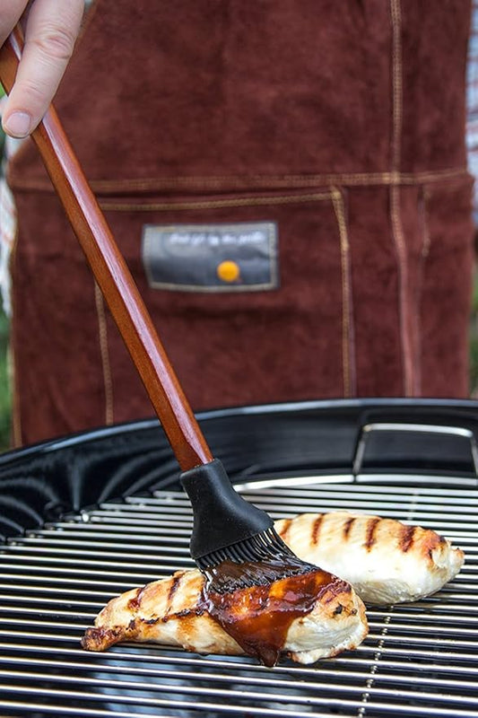 Outset Basting Brush With Rosewood Handle and Removable Silicone Bristles