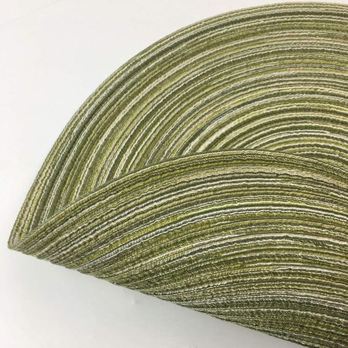 Red-A,Placemats,Round Placemats for Dining Table Set of 6 Woven Heat Resistant Non-Slip Kitchen Table Mats Diameter 14 inch(Green)