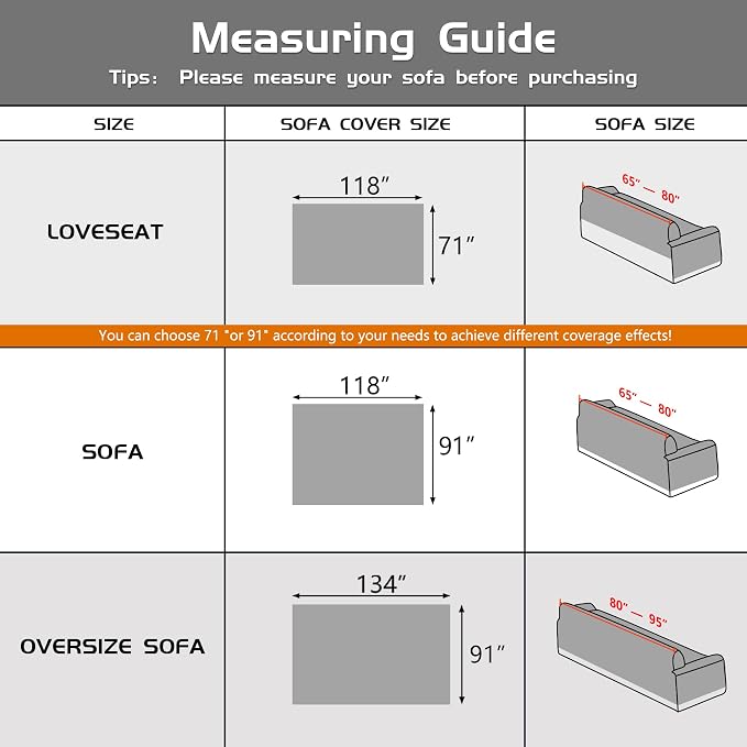 MEETSKY Couch Covers for 3 Cushion Couch Sofa Washable Cat Scratch Proof Sectional Couch Covers L Shape Sofa Cover Slipcovers Couch Furniture Protector for Pets Dogs Kids, 91" x 118", Grey
