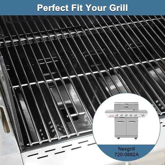 Replacement Parts for Nexgrill 720-0882A Evolution Infrared Plus 5-Burner Grill, Grease Tray, Heat Plates, Burner Tubes and Igniter, Grill Grates for Nexgrill 5 Burner 720-0882A Gas Grill