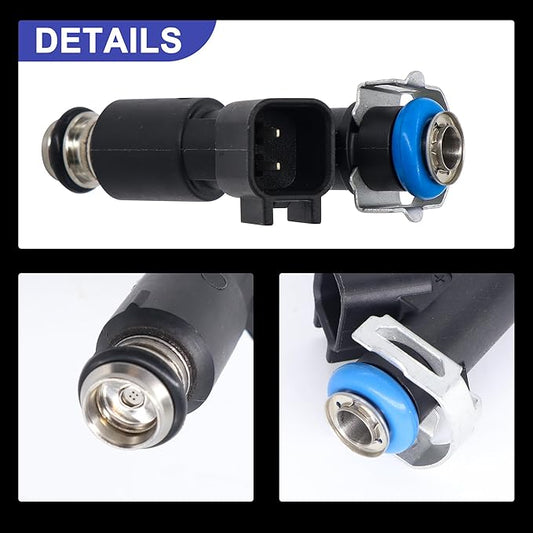 HiSport 4 PCS Fuel Injectors 12582219 Disc Fuel Injectors 2.2L with Retainer Clip Replacement for chevrolet Cobalt 2005-2010,Compatible with Pontiac G5 2007-2010,Pursuit 2005-2006 L4 2171634