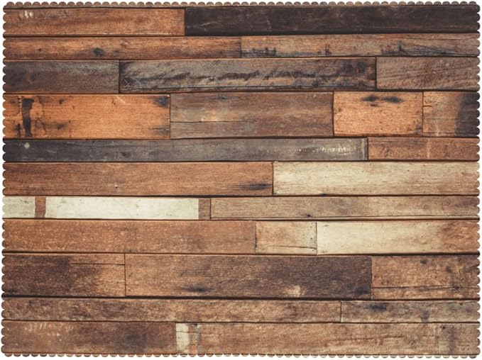 Wooden Print Rustic Rectangular Tablecloth, Old Wood Plank Table Cloth Washable Tablecloths Decorative Table Cover for Kitchen, Dining, or Parties 54x72 Inches