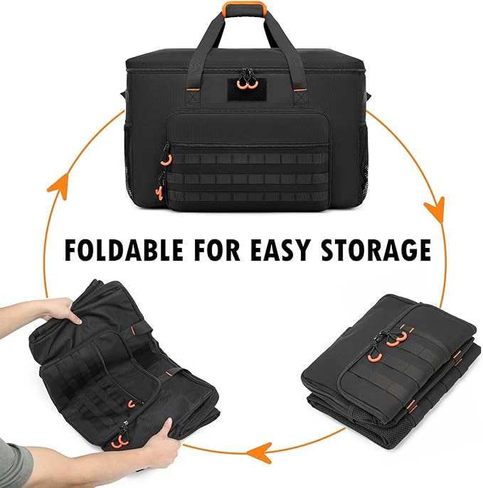 Grill Carrying Bag, Grill Cover Compatible with Ninja OG951 OG850 Woodfire Pro XL Outdoor Grill & Smoker, Grill Storage Carry Bag with Multi Pockets for Grill Accessories, Bag Only