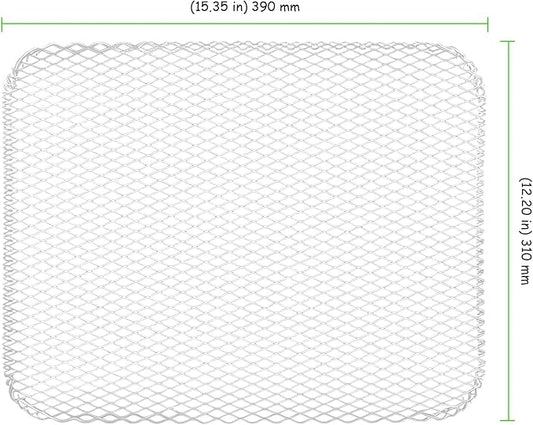 25 PCS Grill Toppers, 12 x 15 Inch Grill Mesh Mats, Aluminum Grill Liners for Grilling Outdoor Camping Backyards, Silver
