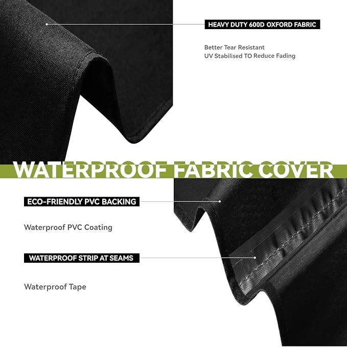 Pizza Oven Cover for Big Horn Outdoors Gas Pizza Oven | 600D Heavy Duty Waterproof Cover,Black