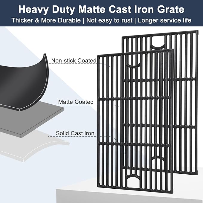 Criditpid Grill Replacement Parts for Grillmaster 720-0697 7200697 Gas Grill, Grease Tray, Grid Grates, Heat Plate & Burners Kit for Nexgrill Nexgrill 720-0697 & Grill Master 720-0697 Gas Grills.