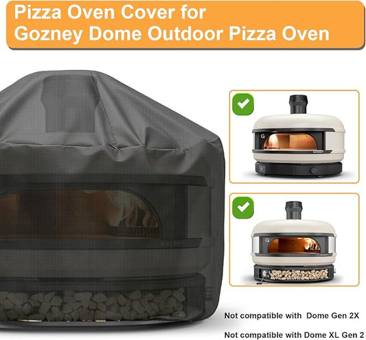 Pizza Oven Cover for Gozney Dome & Dome S1 – 600D Waterproof, Drawstring | Fits Gozney Dome & Dome S1 Dual Fuel, 600D, Waterproof/UV-Resistant, Drawstring Closure NOT for Dome Gen 2/XL Gen 2