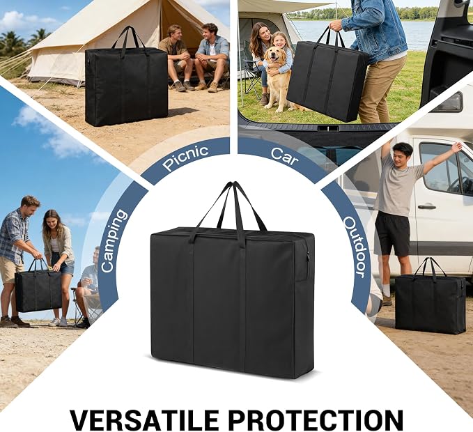 Folding Camping Kitchen Table Storage Bag for GCI-600D Table Bag | 600D Waterproof Cook Station Carry Bag for Folding Picnic/Camp Tables with Durable Zipper, 35 L x 6" W x 22" H