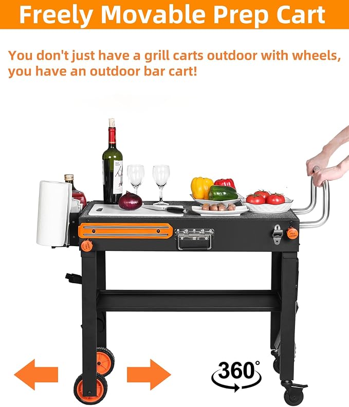 Grill Table and Grill Cover Fit Blackstone Griddle 22” or 17” and stand | Grill Cover for Blackstone 22 inch Griddle and Stand,Barbeque Griddle Cover Waterproof,BBQ Cover with Windproof Straps