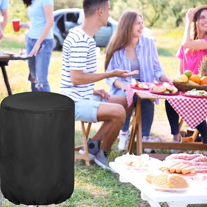 Smoker Cover Fit for Realcook 17 Inch Charcoal Smoker | Waterproof Grill BBQ Cover Vertical Smoker Covers-22 D x 35" H