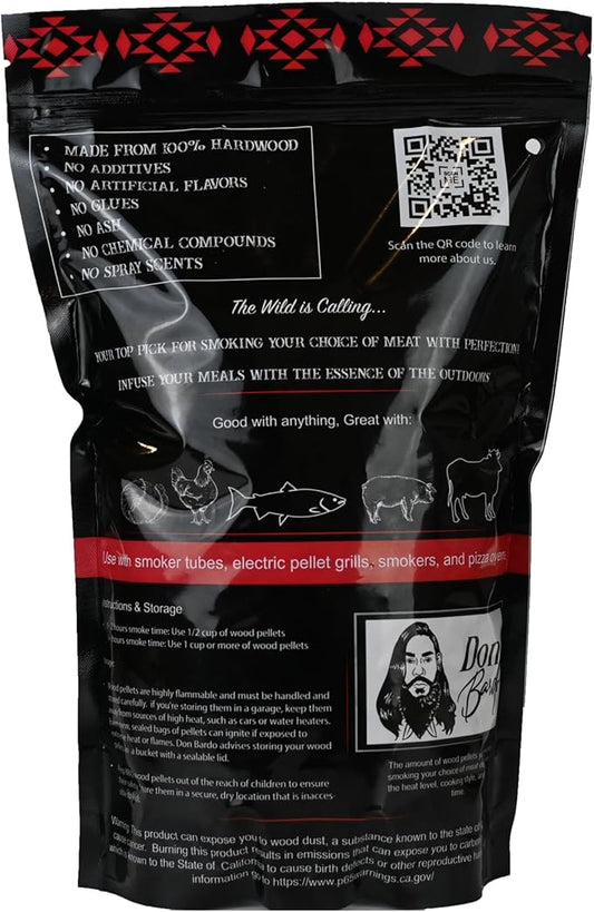 Don Bardo - 100% All Natural Wood Pellets, Bundle with 6 Different Flavors, Intended for Ninja Woodfire Outdoor Grill, Grills, Pellet Grills, Wood Fire Oven & Smoker, 6, 2lb Resealable Bags (12 lb)