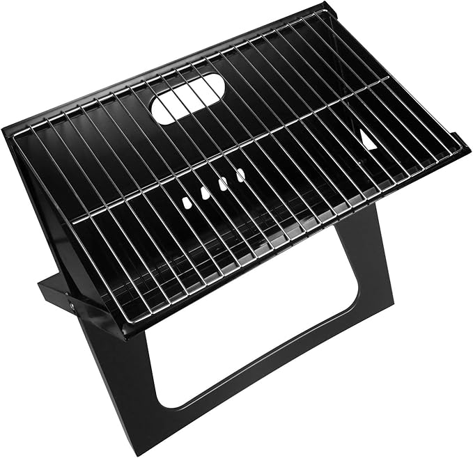 NewHome Foldable Portable Charcoal BBQ Barbecue Grill Camping Home Outdoor Party Smoker For Yard Garden Terrace Picnic Travel Tailgating Backpacking Camping Beach Patio