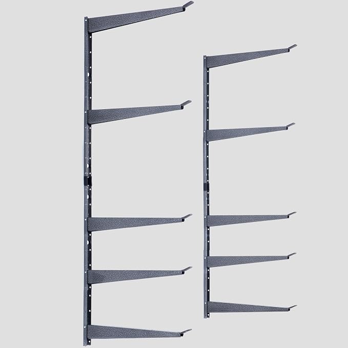 Delta Heavy Duty Lumber Storage Rack Cycle, Holds Up to 800 lbs - Easy to Install Wood Storage Rack with Fully Adjustable Arms - Steel Construction Storage Solution for Garage, Basement & Pantry