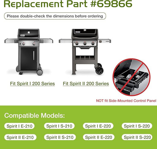 69866 Warming Rack for Weber Spirit I II 200 Series Replacement Part GS4 E210 S210 E220 S220 Gas Grills with Front-mounted Control Panels (2013+) 67026 Stainless Steel Grill Upper Rack BBQ Accessory