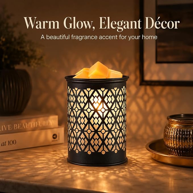 Wax Melt Warmer Metal Wax Warmer for Scented Wax Candle Wax Burner | Electirc Wax Melt Warmer Candle Melter as Gifts for Moms Grandma Women Girls (Diamond)