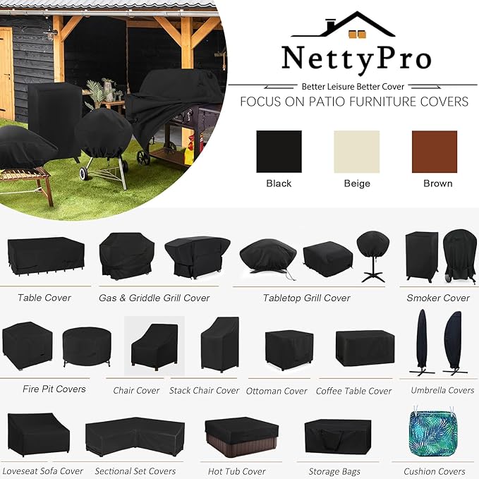 NettyPro Griddle Cover for 22 Inch 17 Inch Table Top Griddle, Waterproof Heavy Duty Portable Tabletop 2-Burner Propane Grill Cover for Cuisinart, Monument, Pit Boss, Royal Gourmet, Black