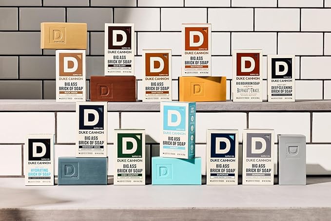 Duke Cannon Supply Co. Large Bar Soap Bundle - Men's Soap with Masculine Scent - Triple Milled - All Skin Types - Bourbon, Gun Smoke & Old Glory - 10 oz (3 Pack)
