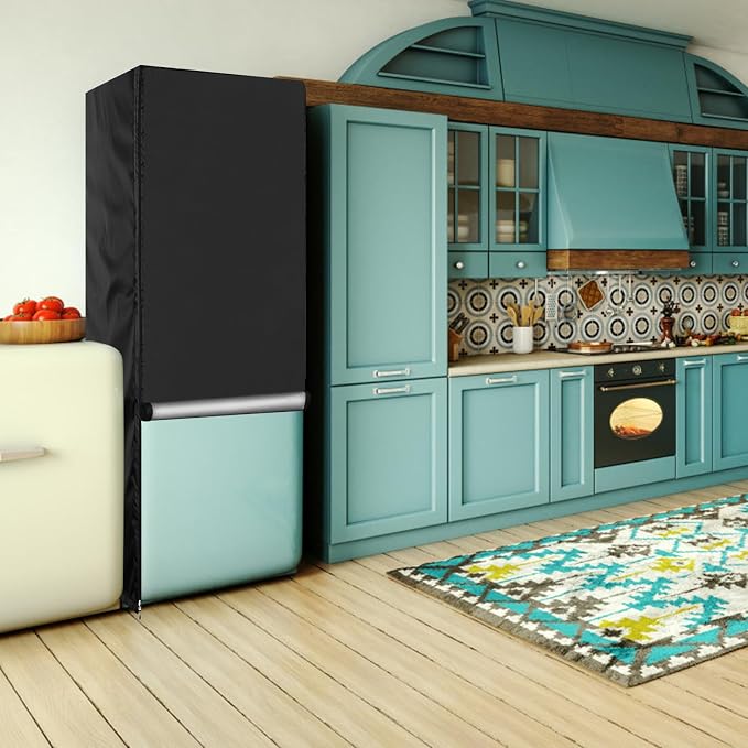 Refrigerator Cover 23''W x 23''D x 56''H, Waterproof Oxford Cloth Upright Freezer Cover Suitable for most 6.5-7.7 Cu.Ft Freezer, Dustproof,Sun-Proof