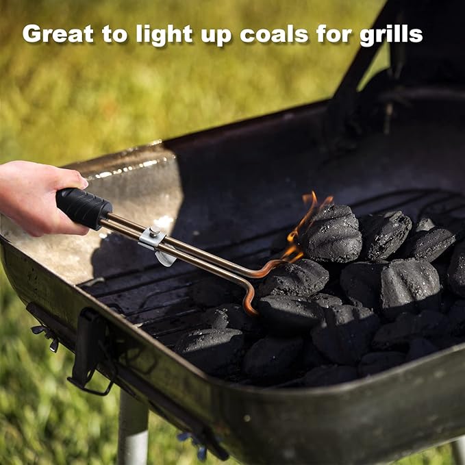Electric Charcoal Starter 600W - Premium BBQ Grilling Fireplace Coal Lighter Easy & Quick Ignite Briquettes |No Sparks or Flames | 304 Stainless Steel Coils Elements 5ft Long Cable (CB 2)