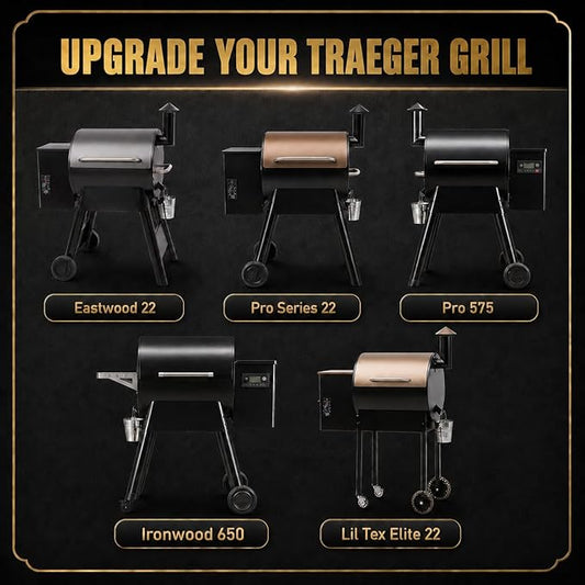 QuliMetal for Traeger Grills BAC362 Folding Front Shelf– Steel Grill Accessory for Pro 22, Pro 575, Ironwood 650, Century 22 Pellet Grills, Ideal for Food Prep and Storage, 25'' X 12''