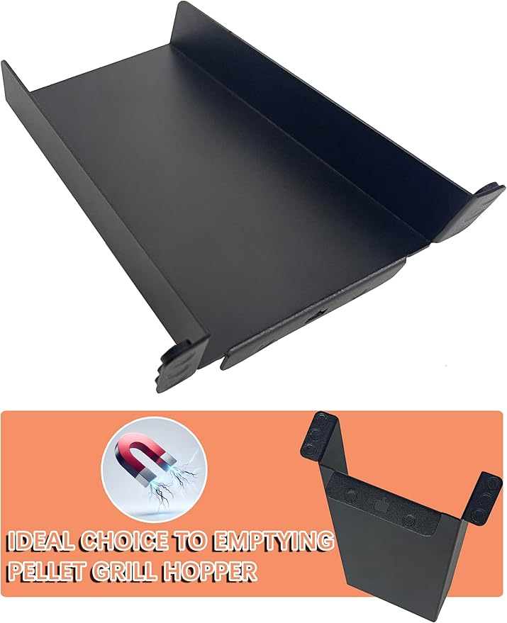 Magnetic Pellet Cleanout Chute for Smoker - Efficient Pellet Grill Helper Slide for Cleaner Smoker Hopper - Great Accessories for Traeger Pellets, Pit Boss Pellets Transfer to Storage Containers