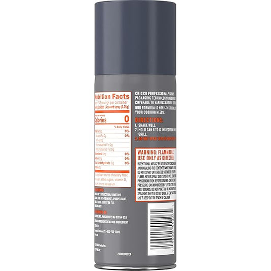 Crisco Professional No-Stick Cooking Spray, Grill Master, 12 Ounce