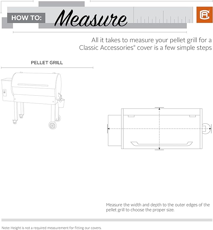 Classic Accessories Veranda Water-Resistant 46 Inch Pellet Grill Cover