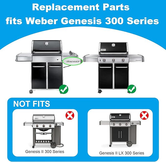 SafBbcue Genesis 300 Full Size Griddle for Weber Genesis 300 Grill Parts 7524 Flat Top Grill Insert for Weber Genesis E310 E320 E330 S310 S320 S330 EP310 EP320 EP330 Carbon Steel