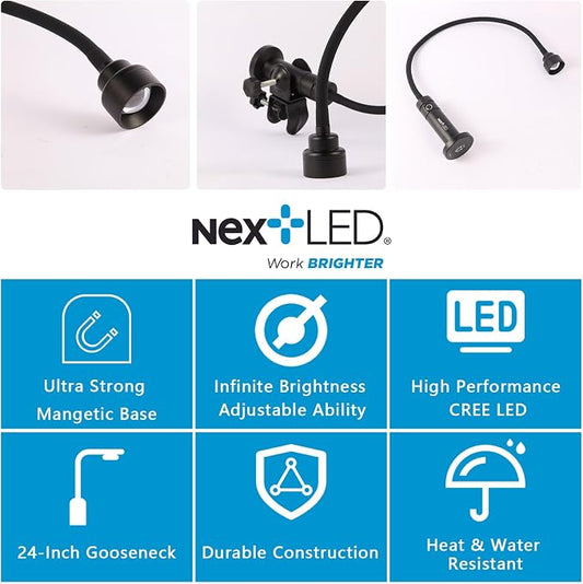 NextLED NT-7728 Grill Light with Universal C-Clamp Bundle for Non-Metal Surface