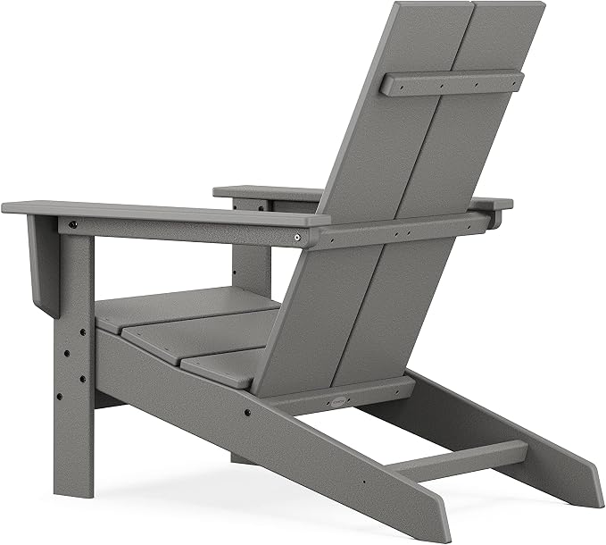POLYWOOD Contemporary Modern Adirondack Chair in White