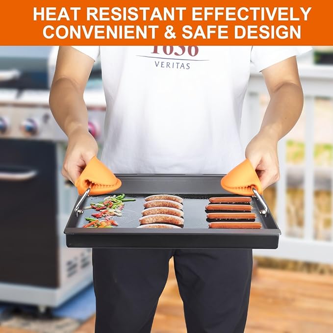 17" Full-Size Griddle Insert for Charbroil Performance 2 Burner 463630021 463660421 463630422,Commercial 463644220 463642316, for Nexgrill 720-0864M 720-0864, Replacement for G426-0004-W1 G426-0005-W1