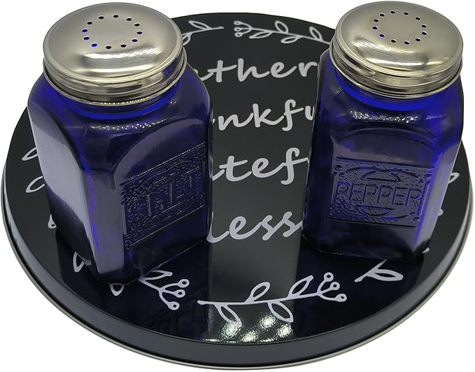 Ritadeshop Burner Covers for Electric Stove (Black Thankful Gather Grateful Blessed, Round D8/10‘’)