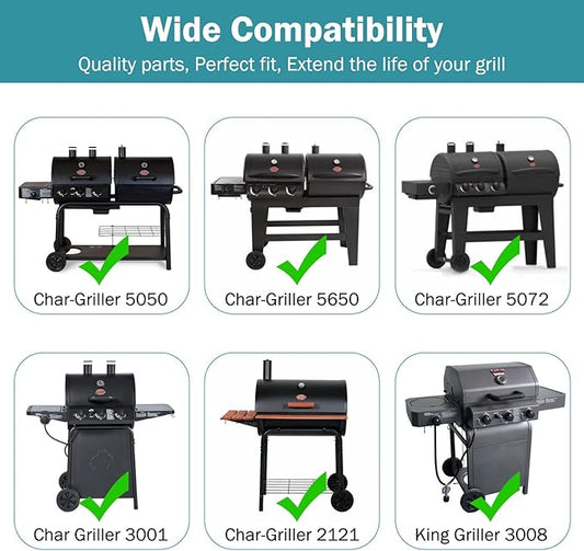 Criditpid Grill Grates Replacement for Char Griller 5050, 5650, 2121, 3001, 5072, 2123, 3072, 2828, 3030, 4000, King Griller 3008 5252, 19 3/4" Cast Iron Cooking Grid for Chargriller Duo 5050 Parts