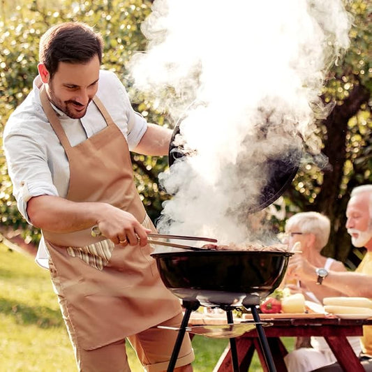 19590 17’ Charcoal Kettle BBQ Grill With Lid & Wheels/Outdoor, Picnic, Camping, Cooking/Chrome & Zinc Plated Grids / 72cm x 44cm