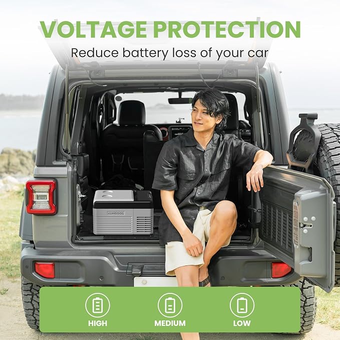 Alpicool Car Refrigerator 12 Volt Portable Car Fridge 10 Quart(9 L Electric Cooler with AC/DC,Car Refrigerator Freezer for Truck Van RV Camper SUV, Camping Boat Travel,-4~68°F