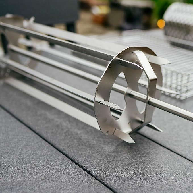 Breeo Rotisserie Skewers - Rotisserie Grill Accessory | For chicken, turkey, BBQ & kabobs, live fire cooking accessories
