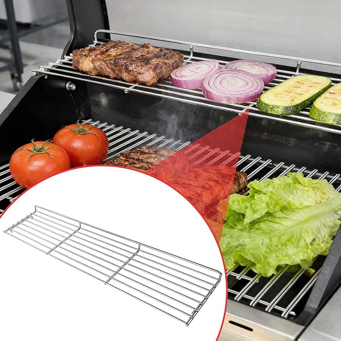 Grill Warming Rack for Captiva Designs 4-Burner Propane Gas BBQ Grill with Side Burner, Hanging Upper Rack Replacement Parts for Captiva Designs Grill Accessories, Stainless Steel 1 Pack