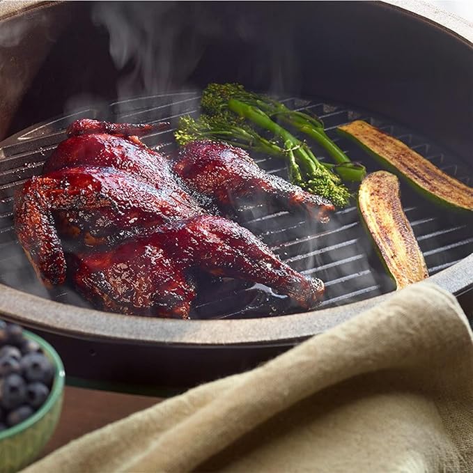 Cast Iron Cooking Grid for Large Big Green Egg Accessories, Grate Grids for Any 18" Kamado Grills Replacement Parts