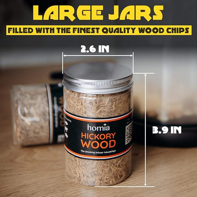 Cocktail Smoker Kit Wood Chips, 5 pcs x 8.4 oz - Apple, Cherry, Hickory, Pecan, Oak Wood for Food Smoker for Smoking Infuser and Cocktail Smoker - Gift for Men