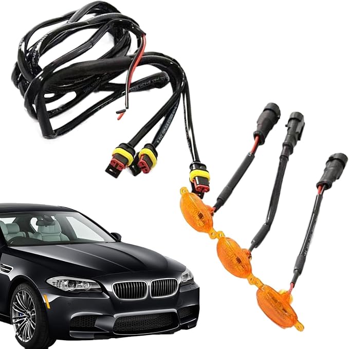 Grille Lights for Vehicles All-Weather Exterior Decoration | Bright Yellow LED Lights for Car Front for Camping, Travel, Commuting Urban Road Short Outings Adventures